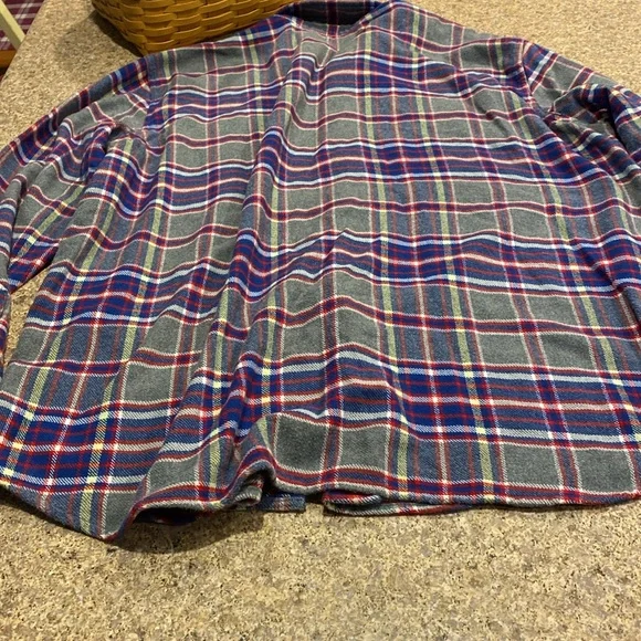 L. L. Bean Signature Organic Cotton Flannel Button Up Shirt Slim Fit XXL 507625 - Picture 10 of 14